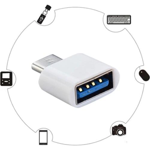 2Pcs Headphone Adapters USB Female to Type-C Male Adapter Converter Mini OTG Cable Earphone Converter ABCD