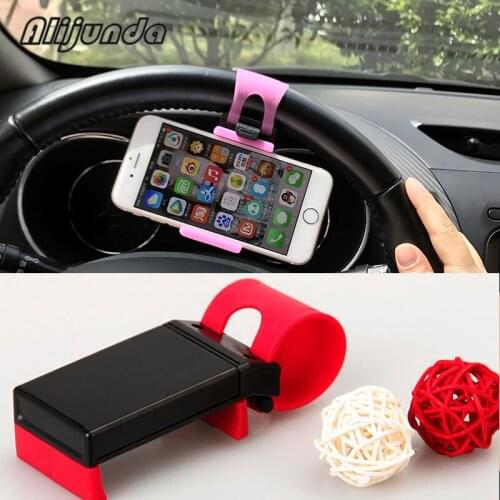 Car Steering Wheel Mount Holder Car Mount Bracket Rubber Band For Peugeot 206 207 208 301 307 308 407 2008 3008 4008