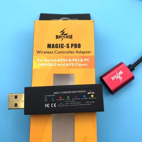 Mayflash Magic S USB Wireless Controller Joy-Con for Xbox 360/One S/for NS Pro/Fight stick Gamepad Adapter for PS4 for PS3 PC