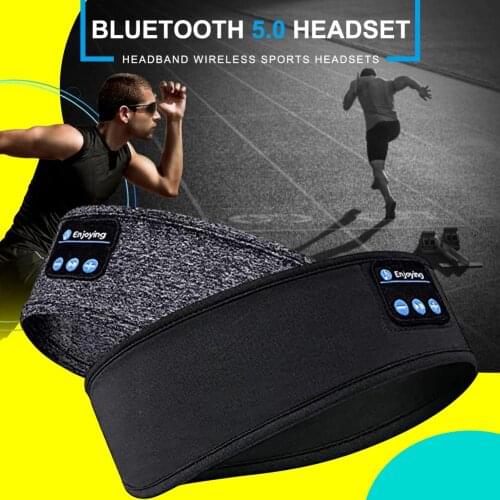 Sleep Headphones Bluetooth Headband Wireless Sports Headsets With Built In Speakers For Workout Running Yoga