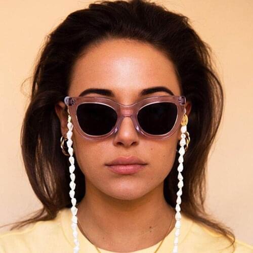 White Small Conch Shell Reading Glasses Chain Sunglasses Eyewears Cord Holder Neck Strap Rope Necklace Eyeglass String Lanyard