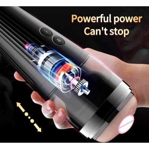 Wild Telescopic Masturbator Automatic for Men Silicone Vagina Real Pussy Powerful Power Piston 18+ Sex Toys for Men Masturbation