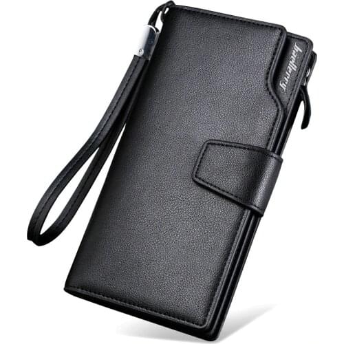 2019 Fashion Top Quality leather long wallet men Purse male clutch zipper around wallets men women money bag pocket mltifunction