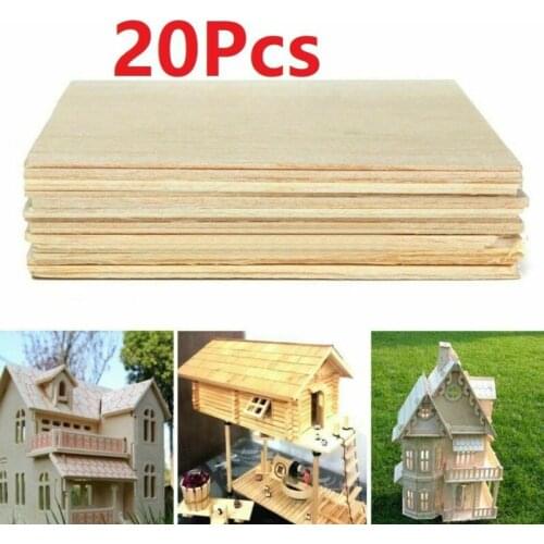 20 pieces/100x100x1mm wooden board light board material can DIY house, ship, airplane model toy craft