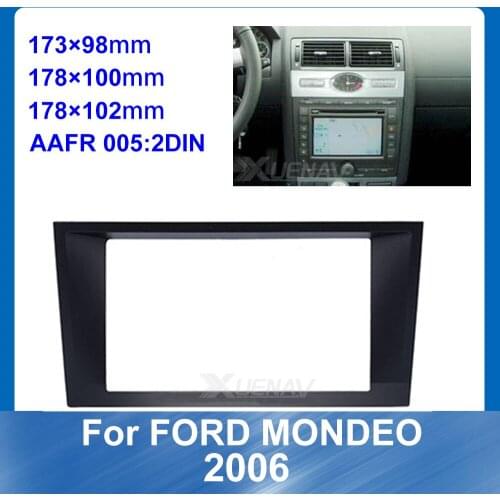 Double Din Car Radio Fascia for Ford Mondeo 2006 Car refitting DVD frame Audio Frame Panel Adaptor for Ford Dash Kit Trim Bezel