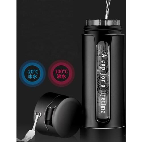 Double layer Sports Water Bottles -20C to 100C water Protein Shaker Outdoor bottle school Travel Tritan Drink Bottle BPA Free