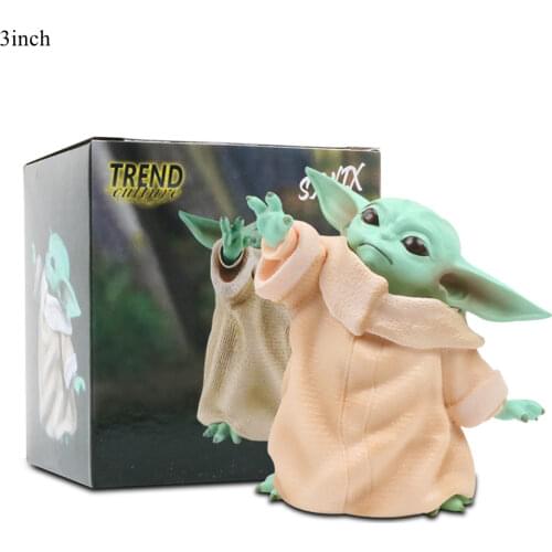 8cm Star Wars mandalorian Yoda Baby Collection Action Figure Toy PVC Car decoration Toys Doll for Childrens Day Christmas Gift