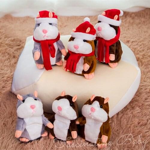 Speaking Hamster Toy Talking Falante Mouse Pet Plush Toy Cute Girl Boy Kids Sound Record Educational Stuffed Doll Xmas Gifts