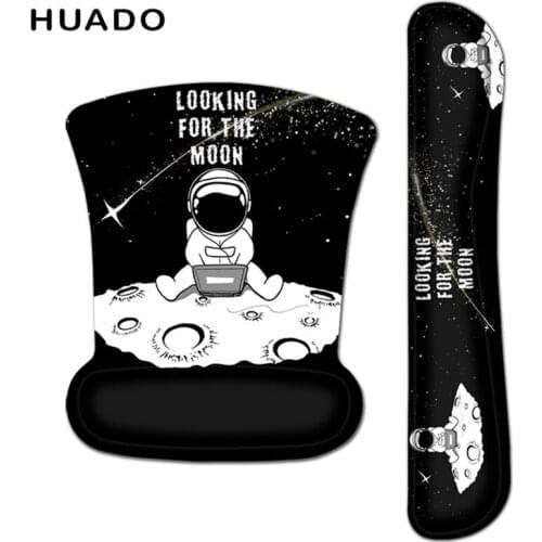 Mouse Pad with Wrist Rest Anti Slip Rubber Base Keyboard Pad Soft Comfort Ergonomic Design for PC Computer Office