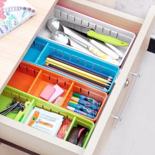 CreativeDesign Adjustable Drawer Organizer Home Kitchen Board Free Divider Makeup Tableware Storage Box