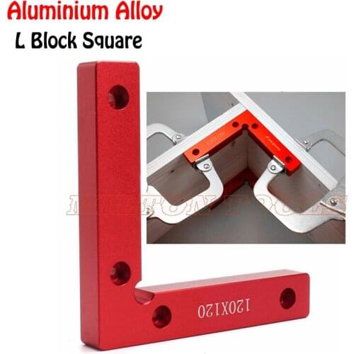 90 Degree Positioning Squares 4.7" x 4.7" Aluminium Alloy Right Angle Clamps Woodworking Carpenter Tool L Block Square