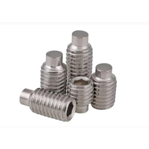 M3 M4 M5 Tainless Steel 304 Male End Set Screw / HeaDless Screw / Machine Meter / Kimi Screw DIN915 50 Pcs