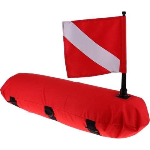 MagiDeal High Visibility Diver Down Surface Marker Buoy Signal Float, Dive Flag for Underwater Scuba Diving Spearfishing