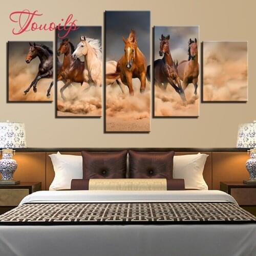5D Diy Galloping Horses spuare&round diamond painting crystal 5d diy diamond embroidery diy crystal painting cross stitchsets