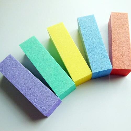50pcs random colour nail sanding block polish for set file manicure pedicure free shipping