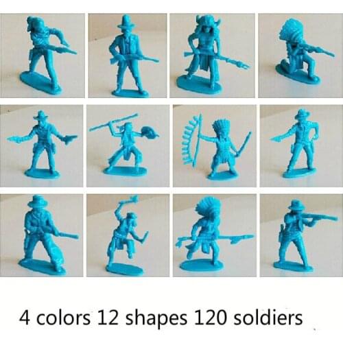 New Special Price Die-cast ABS Ancient Soldier Cowboy Warrior Indian Native Soldier Childrens Toy Model About 5CM High