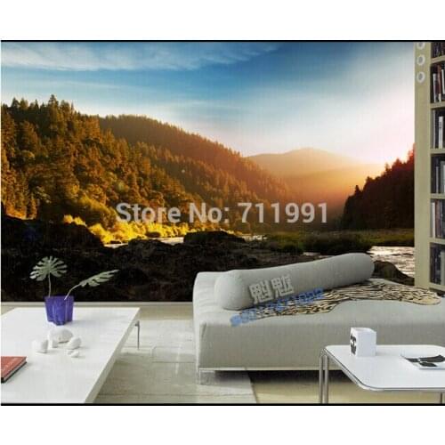 Custom 3D stereoscopic natural scenery wallpaper for living room corridor kitchen bedroom TV backdrop waterproof vinyl wallpaper