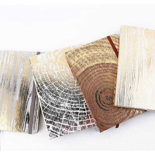 A5 A6 A7 Hot Stamping Tree Pattern Hardcover Notebook Portable Planner Creative Pocket Notebook School Student Diary Agenda Book