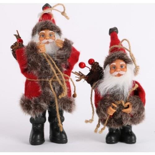 Christmas Santa Claus Doll Toy Christmas Tree Ornaments Decoration Exquisite For Home Xmas Happy New Year Gift
