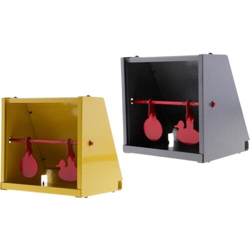Spinning Resetting Metal Target with Pellet Trap Catcher for Outdoor Shooting Training for Practice Catcher