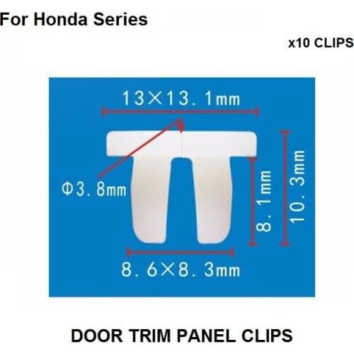 Car Styling 10x For Honda Lock Nut Square Interior Panel Rivet Auto Trim Clips / Nylon Retainer Clip / expansion nut New