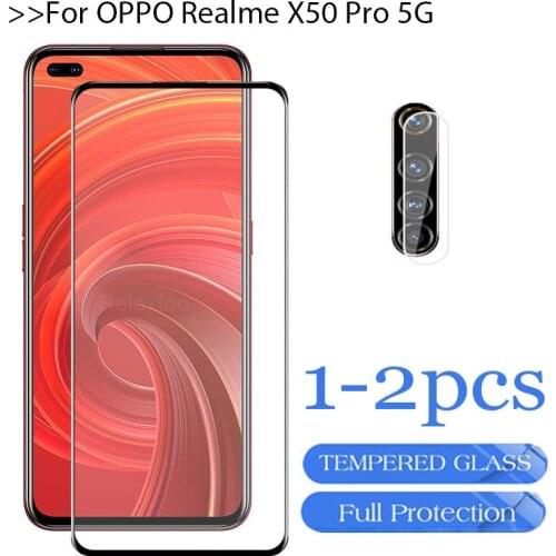 Glass For OPPO Realme X50 Pro glass protector Realme X 50 PRO 50 pro 2020 Screen Protector lens Film realmex50pro 1-2pcs films