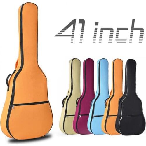 Guitar Bags 41 Inch Portable Oxford Fabric Acoustic Guitar Double Straps Padded Guitar Soft Case Gig Bag Waterproof Backpack