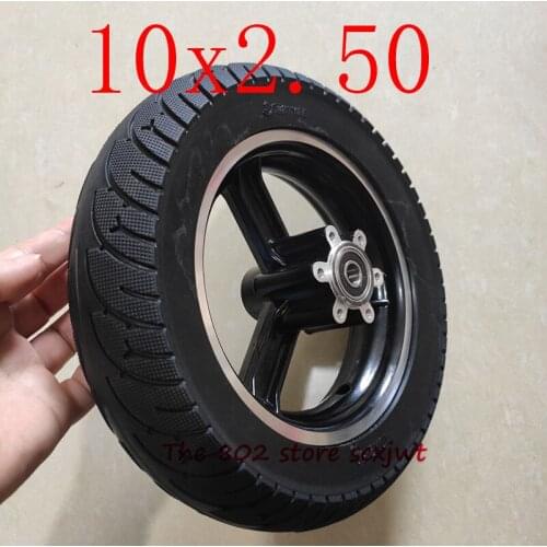 Super Quality 10x2.50 Tubeless Wheel Tyres Solid Tyre Non-Inflation Electric Scooter Tires for Electric Scooter Parts