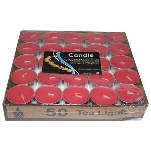 Pandoli Tea Light Candle Red Color 50 candles and scents свечи и ароматы velas y aromas