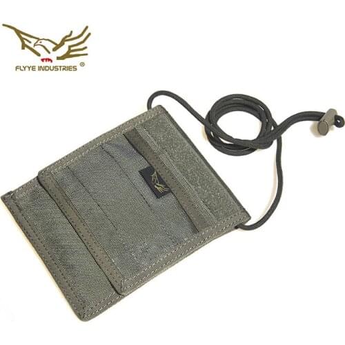 FLYYE Folding Credential Card Pocket Bag Belt Lanyard Fabric FY-BG-A014