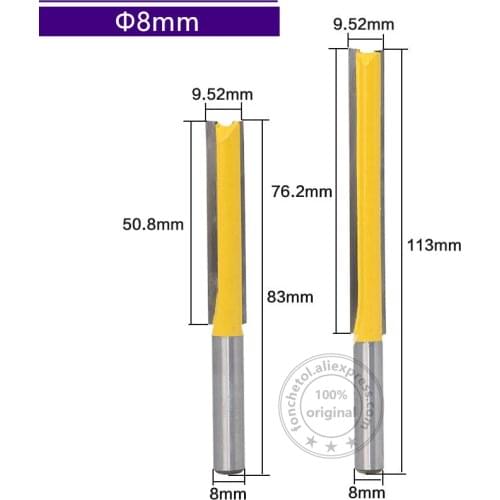 8mm shank-1PCS,CNC Solid carbide milling Cutter,Woodworking router bit,Engraving wood tool,2 flutes straight bit,Trimming knife