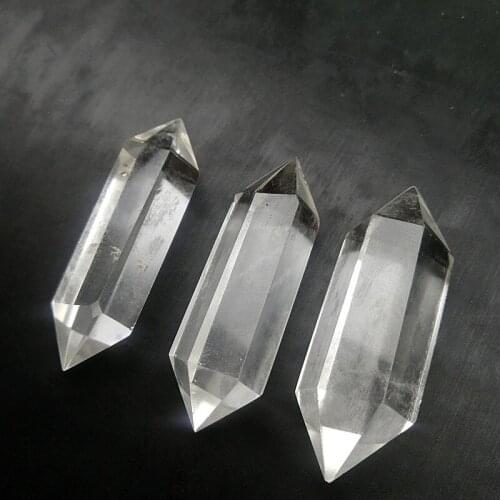 Quartz natural stone white crystal wholesale white crystal double tip energy crystal stone ornaments