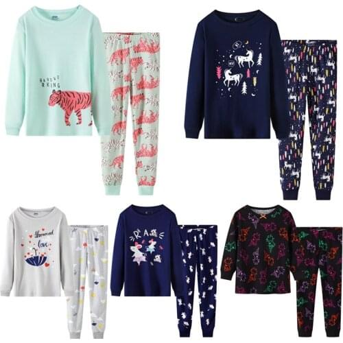 VOGUEON Kid Pajamas Children Sleepwear Cartoon Unicorn Print Baby Pajamas Sets Boy Girl Pyjamas Pijamas Cotton Nightwear Clothes