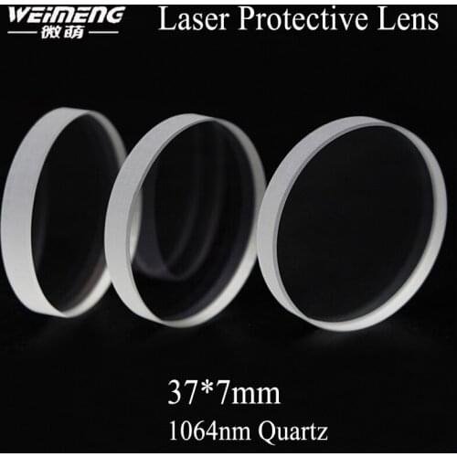 Weimeng Laser Protective Window JGS1 quartz material 37*7mm circular/plano For Fiber Laser Cutting Machine 0-3000W