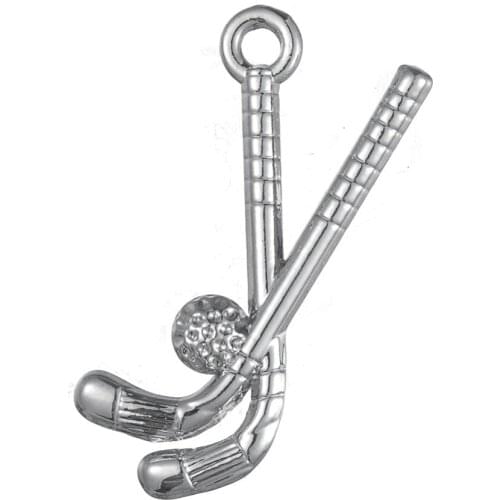 Hockey and sticks sports charm jewelry