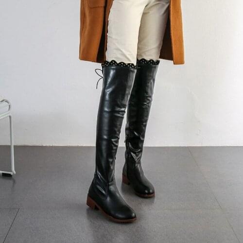 Plus Size 10 11-13 thigh high boots knee high boots over the knee boots women ladies boots shoes woman winter boots women