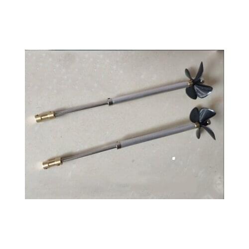 2pcs Positive And Negative 4-bladed Paddle 60mm Propeller With Coupler Large Thrust Ship Model Transmission Shaft Assembly