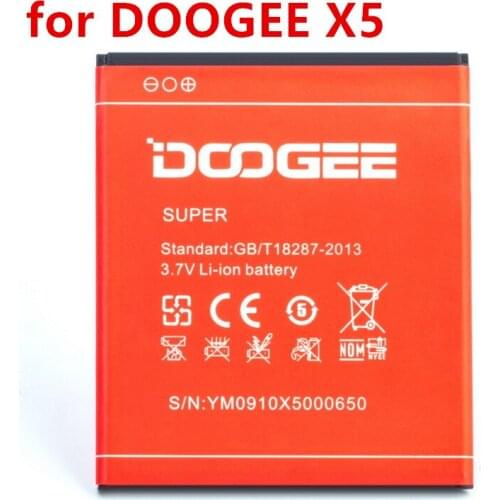High Capacity 3100mAh Red Colour Battery for DOOGEE X5/X5 Pro Li-ion Battery for DOOGEE X5/x5 Pro Smartphone Replacement