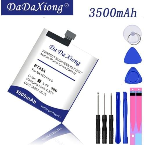 Da Da Xiong Original Battery for Meizu Pro 5 Mobile Phone Batteries 3500mAh High Quality Replace Rechargeable Accumulator