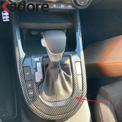For Kia Forte Cerato K3 2019 2020 2021 Carbon Fiber Interior Inner Gear Shift Box Panel Cover Trim Sticker Car Accessories LHD