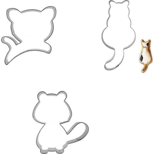 Stainless Steel Animal Pet Cat Bone Paw Cookie Cutter Mold Sugar Craft Pastry Biscuit Fondant Cake Baking Mold Cake Decorating