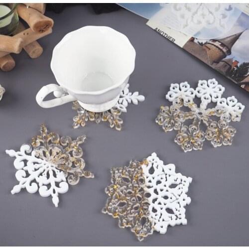 Snowflake Resin Mold Silicone Casting Diy Craft Christmas Mold Decoration Necklace Earring Pendant Keychain Resin Mold