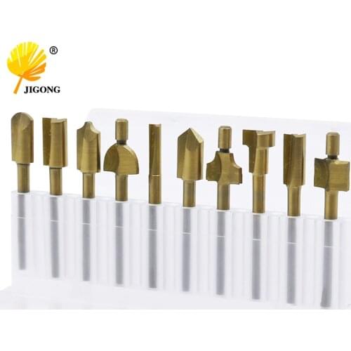 10pcs HSS wood cutting milling cutter head milling 1/8" 3mm shank woodworking milling cutter head rotating DIY tool