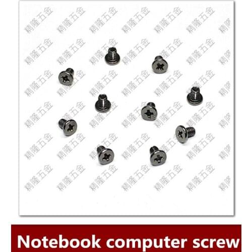 HOT SALE 500pcs/lot Notebook repair flat head screw CM2.5*3.5 head 4.5 back cover screw and hard black nickel