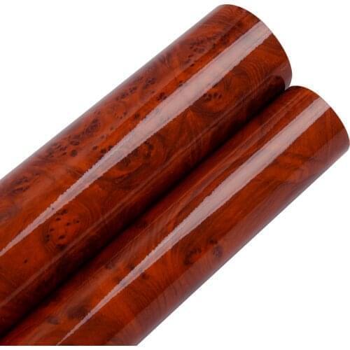 HOHOFILM Roll Multi-size Glossy Wood Grain Viny Car Interior Sticker Wrap Film Wallpaper Furniture cabinet vinyl adhesive
