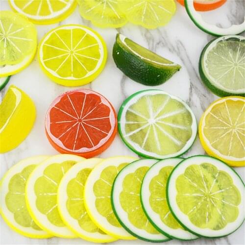 Artificial Simulation furit photo props restaurant store shop decor tropical fruit slices orange pomelo lemon fake fruit model