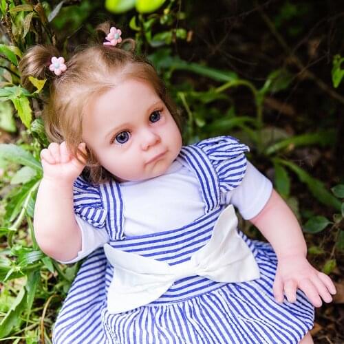 Hoomai Fashion 22" Lively Princess Reborn Baby Dolls Soft Body Realistic Reborn Dolls for Children Play Toys Gifts