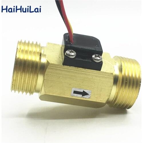 NPT 3/4" DN20 water copper Brass Hall flow sensor turbine meter