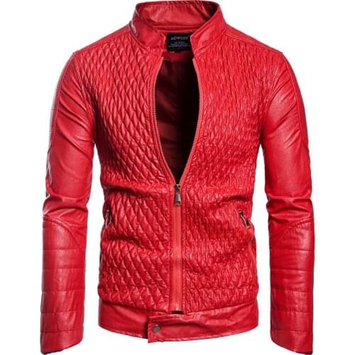 Europe/US size Men Leather Jacket Europe and America Classic Motorcycle Leather Jacket New Design PU Biker Jacket Male Outerwear