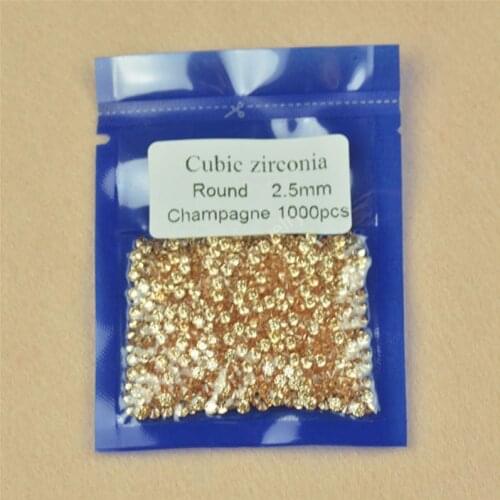 Wholesale 1~4mm 5A Round Brilliant Shape Deep Champagne Synthetic Cubic Zirconia Gems Beads Loose CZ Stone For Jewelry
